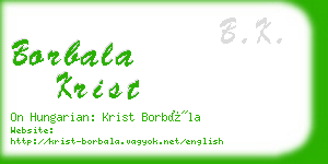 borbala krist business card